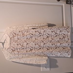 Vince Camuto white lace dress